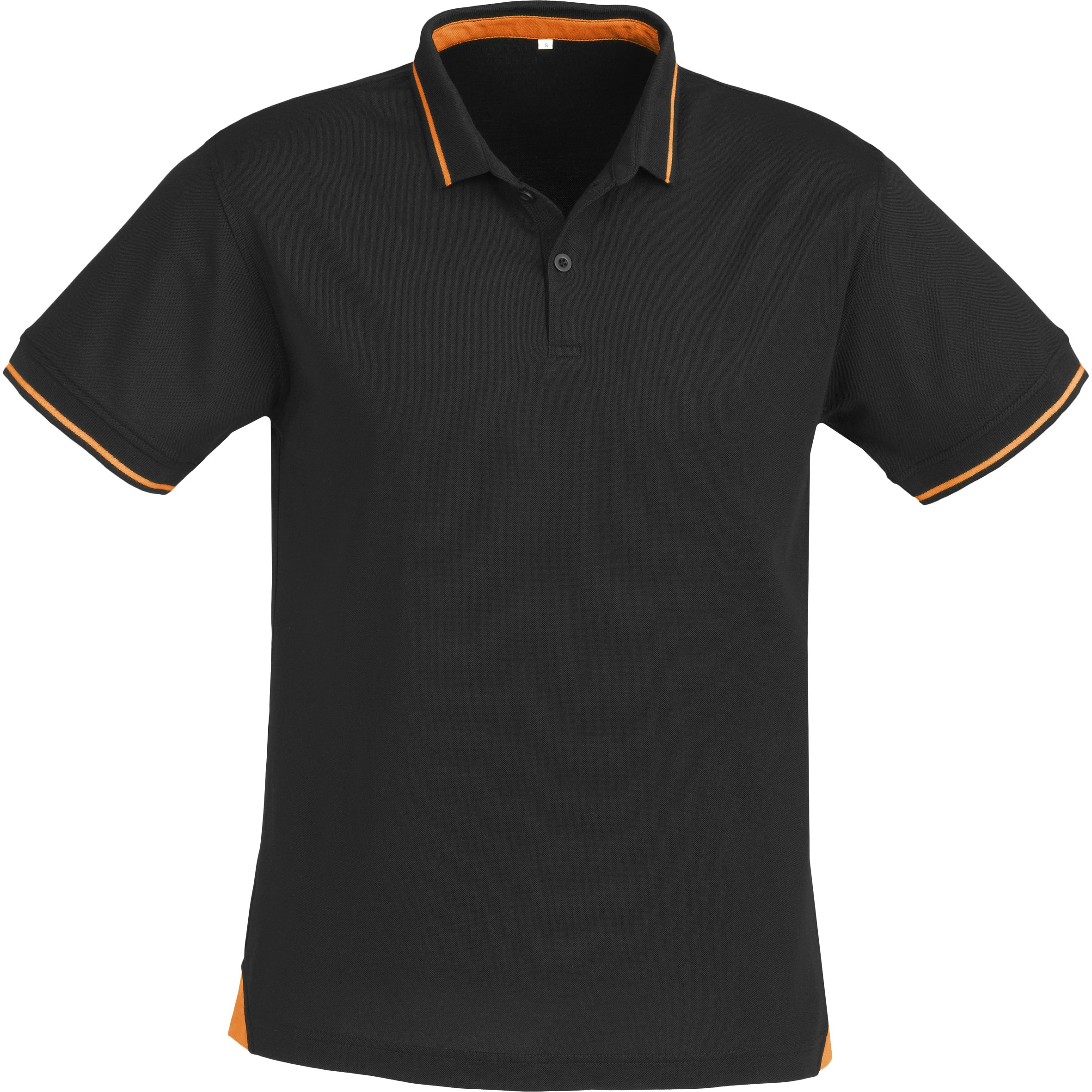 Mens Jet Golf Shirt Black with Orange Only BIZ4850BLO