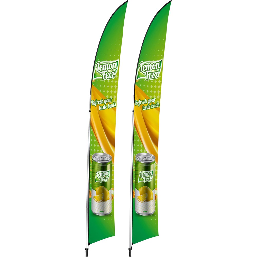 Legend 4m Sublimated Arcfin SingleSided Flying Banner (Set Of 2