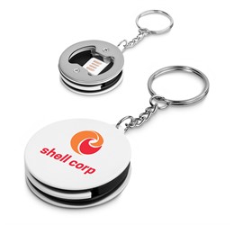 promo: Oco Bottle Opener Keyholder with Charging Cable (Solid White)!